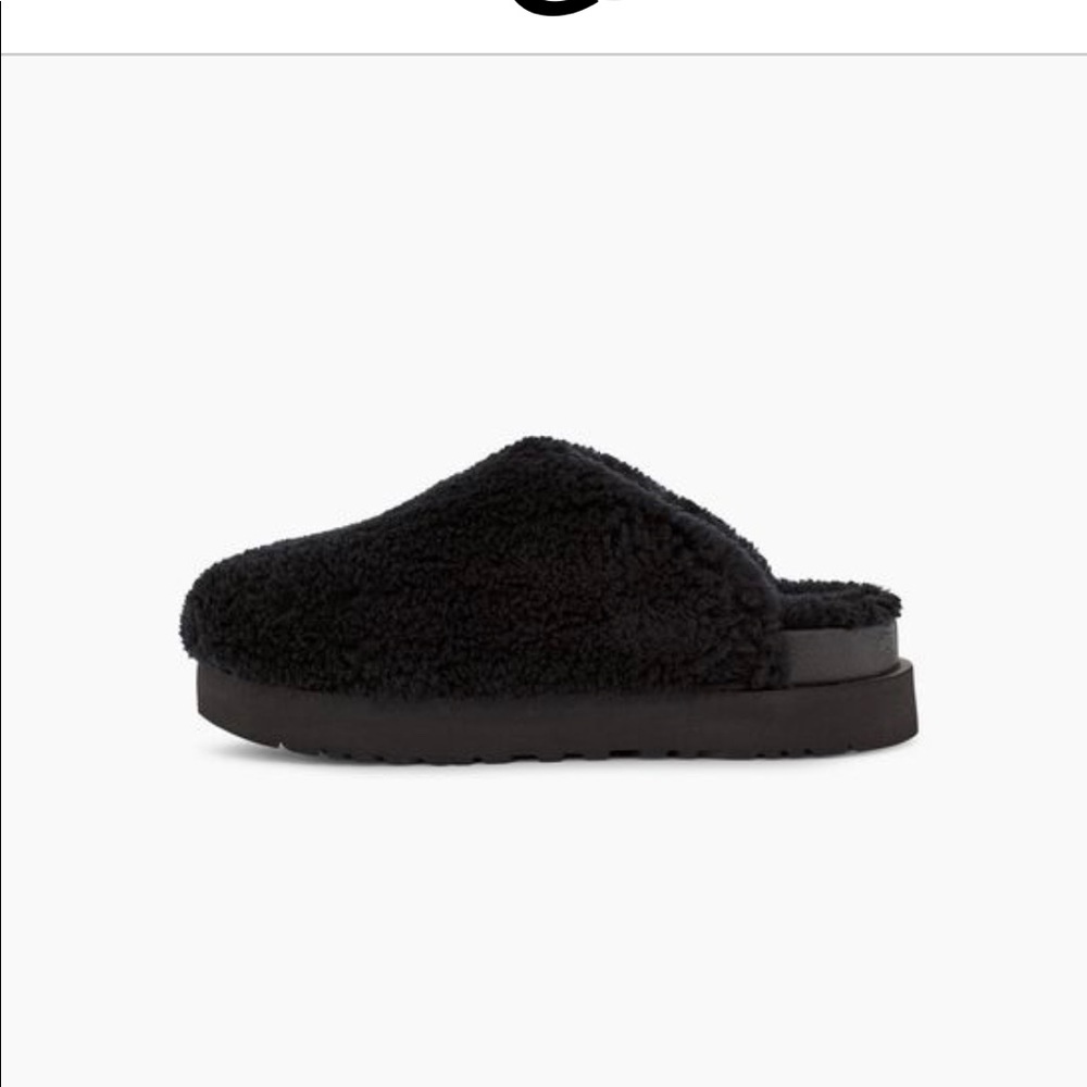 Ugg Fuzz Sugar slide size 9 black